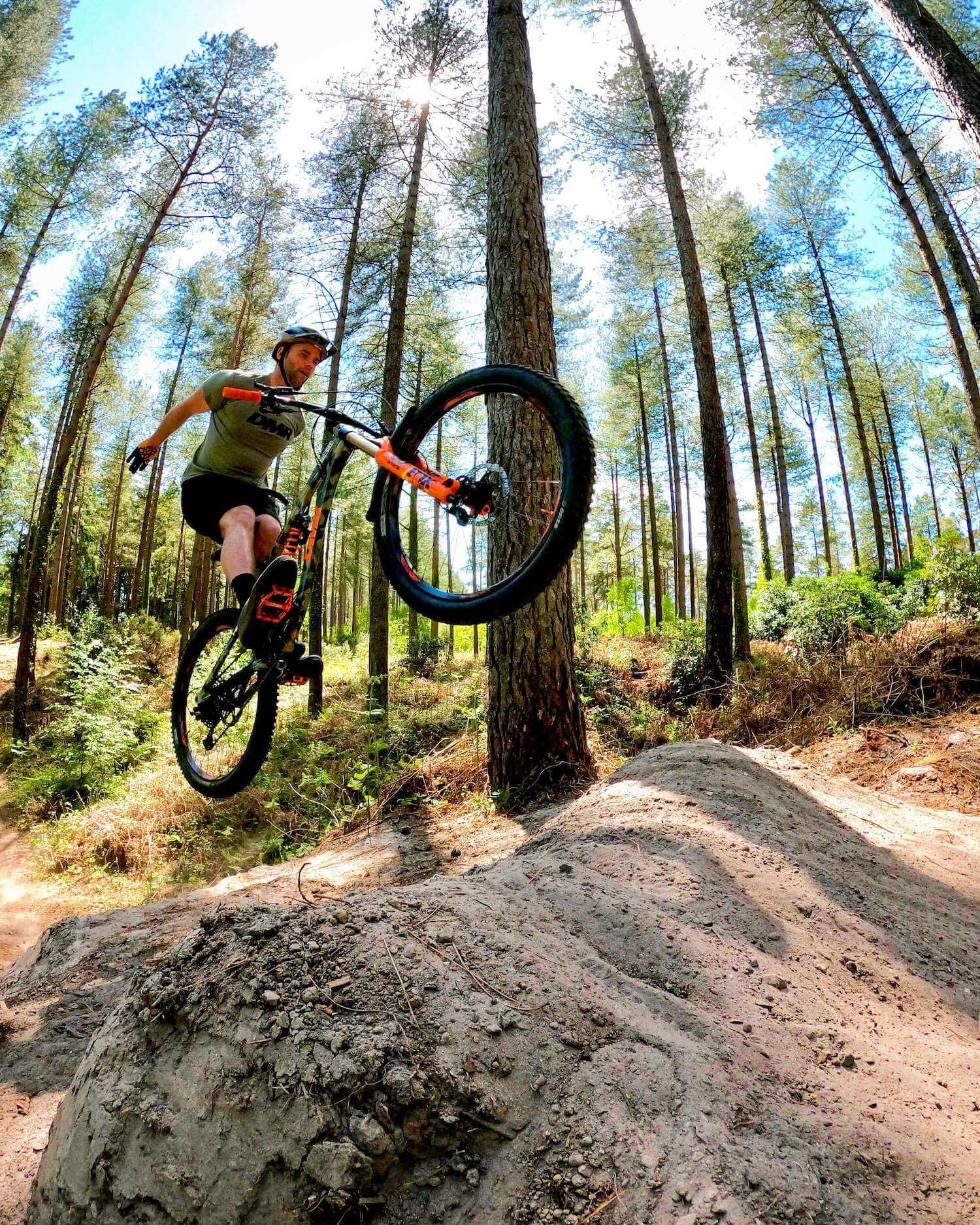 Ben Deakin jumping a bicycle